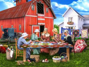 Country Quilting Bee Quilting & Crafts Jigsaw Puzzle By SunsOut