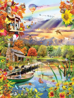 Autumn Lake Lakes & Rivers Jigsaw Puzzle By SunsOut