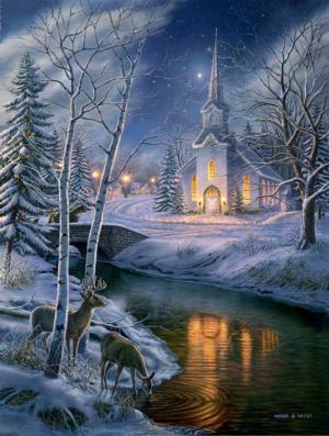O Holy Night - Scratch and Dent Winter Jigsaw Puzzle By SunsOut