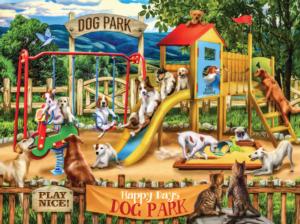 Happy Days Dog Park Dogs Jigsaw Puzzle By SunsOut