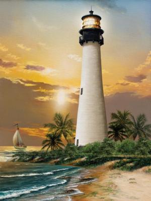 Cape Florida Lighthouse Seascape / Coastal Living Jigsaw Puzzle By SunsOut