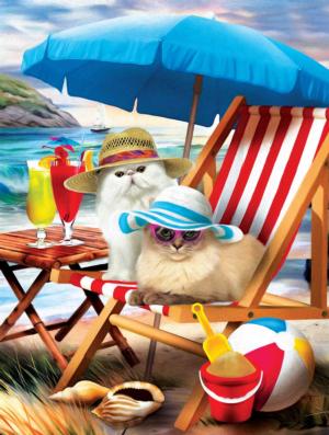 Beach Cats Beach & Ocean Large Piece By SunsOut