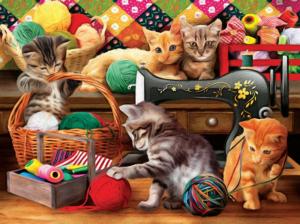 Fun in the Craft Room Cats Jigsaw Puzzle By SunsOut