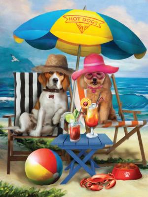 Beach Dogs Beach & Ocean Jigsaw Puzzle By SunsOut