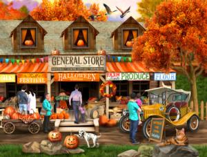 Halloween at the General Store General Store Jigsaw Puzzle By SunsOut