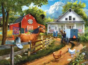 Helping Neighbors Domestic Scene Jigsaw Puzzle By SunsOut