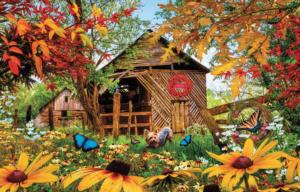 Autumn Red and Gold Flowers Jigsaw Puzzle By SunsOut