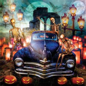 The Old Plymouth on Halloween Halloween Jigsaw Puzzle By SunsOut