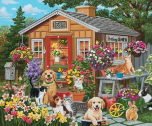 Visiting the Potting Shed Flower & Garden Jigsaw Puzzle By SunsOut