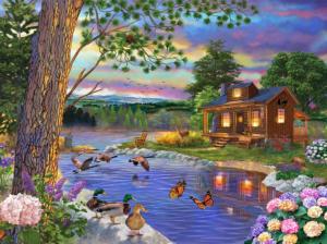 Peace River Cottage / Cabin Jigsaw Puzzle By SunsOut