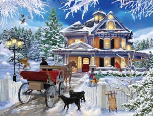 Winter Visit Around the House Jigsaw Puzzle By SunsOut
