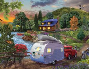 Campers Coming Home Cottage / Cabin Jigsaw Puzzle By SunsOut
