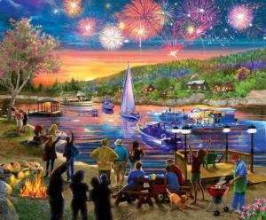 Summer Fireworks Lakes & Rivers Jigsaw Puzzle By SunsOut