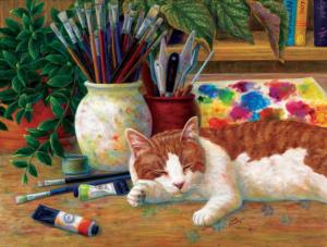 Painter's Helper Cats Jigsaw Puzzle By SunsOut