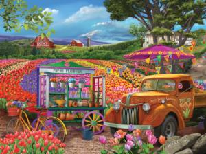 Roadside Tulip Flower & Garden Jigsaw Puzzle By SunsOut