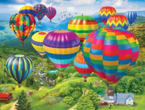 Details about   Jigsaw Puzzle 500 Piece Lot/2 18x11 Kid Adult HotAir Balloon Festival Wildflower 