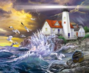 Stormy Coast Lighthouses Jigsaw Puzzle By SunsOut