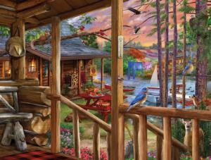 At The Cabins Cabin & Cottage Jigsaw Puzzle By SunsOut