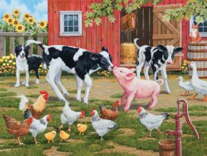 Meeting New Friends Farm Animal Large Piece By SunsOut