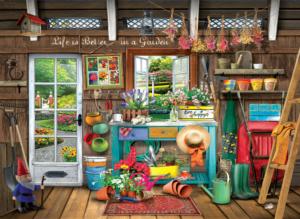 Life is Better in a Garden - Scratch and Dent Around the House Jigsaw Puzzle By SunsOut