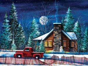 Night Watch Cabin Cabin & Cottage Jigsaw Puzzle By SunsOut