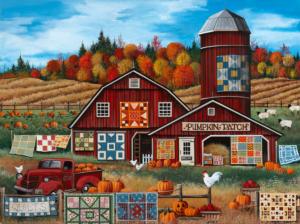 Pumpkin Patch Farm Quilts Quilting & Crafts Jigsaw Puzzle By SunsOut