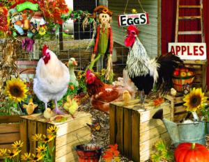 Chickens on the Farm Fall Large Piece By SunsOut