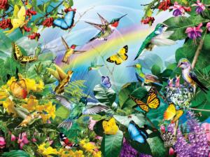 Hummingbird Sanctuary Flowers Jigsaw Puzzle By SunsOut