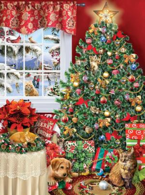 Cat Tree Christmas Jigsaw Puzzle By SunsOut
