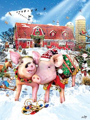 Christmas Sweater Pig Jigsaw Puzzle By SunsOut