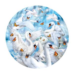 Swan Waterfall Birds Impossible Puzzle By SunsOut