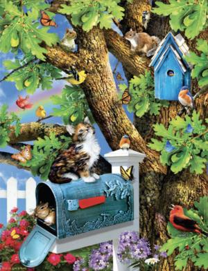 Kitty and Birdhouse Cats Jigsaw Puzzle By SunsOut