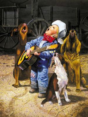 Singing Cowboy Americana & Folk Art Jigsaw Puzzle By SunsOut