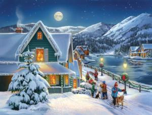 Snow Moon Around the House Jigsaw Puzzle By SunsOut