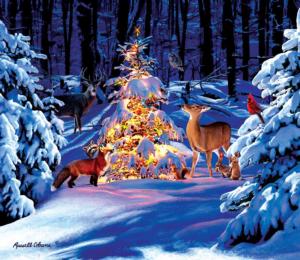 Woodland Glow Christmas Jigsaw Puzzle By SunsOut