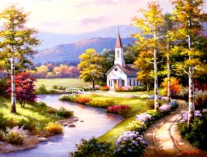 Country Chapel Religious Jigsaw Puzzle By SunsOut
