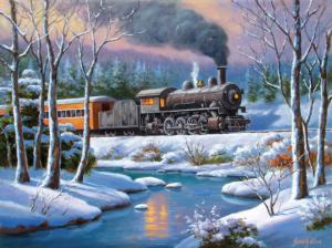Winter Forest Express Train Jigsaw Puzzle By SunsOut