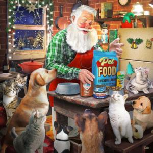Santa and His Pets Christmas Jigsaw Puzzle By SunsOut