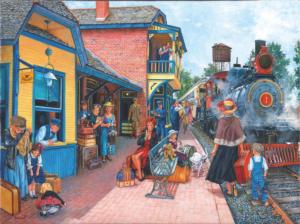 Waiting at the Station Shopping Jigsaw Puzzle By SunsOut