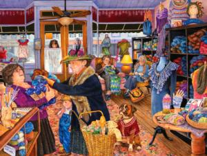 The Knit Shop Shopping Jigsaw Puzzle By SunsOut