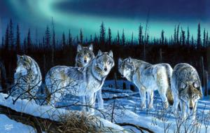 Hunters Light - Scratch and Dent Wolf Jigsaw Puzzle By SunsOut
