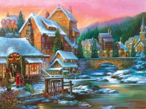 Village Visit Christmas Jigsaw Puzzle By SunsOut