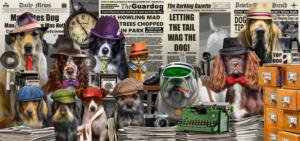 NewsHounds - Scratch and Dent Dogs Panoramic Puzzle By SunsOut