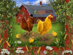 Locally Grown Chickens & Roosters Jigsaw Puzzle By SunsOut