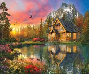 The Mountain Cabin Cabin & Cottage Jigsaw Puzzle By SunsOut