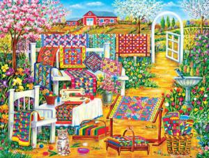 Garden Quilting Garden Jigsaw Puzzle By SunsOut
