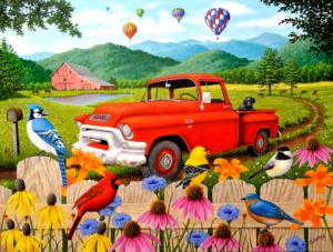 The Red Truck Hot Air Balloon Jigsaw Puzzle By SunsOut
