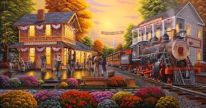 Welcome Home Boys Train Jigsaw Puzzle By SunsOut