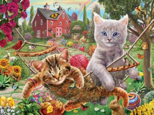 Cats on the Farm Garden Jigsaw Puzzle By SunsOut