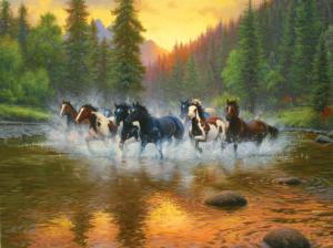 Evening Romp Lakes / Rivers / Streams Jigsaw Puzzle By SunsOut